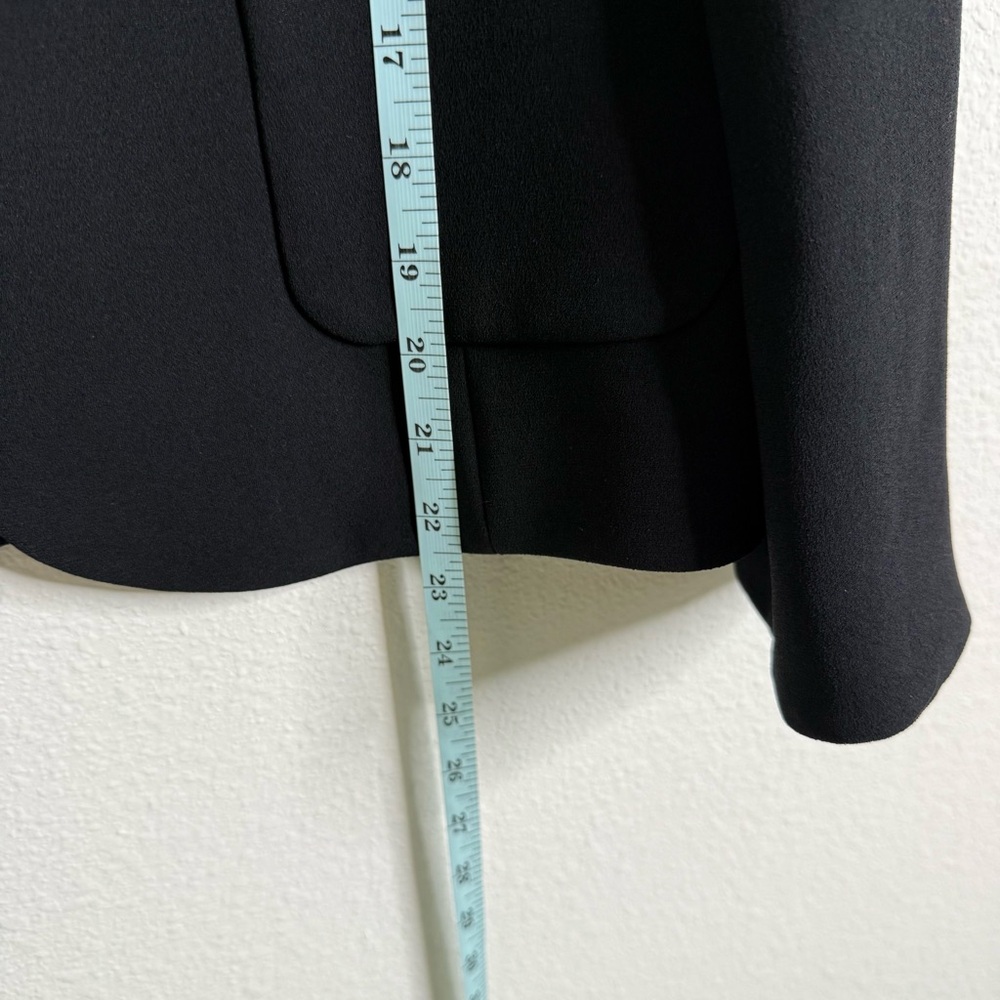 Ellen Tracy Long Sleeve Split Cuff Button Down Blazer Black Size 6 PTP: 19” - Picture 9 of 16